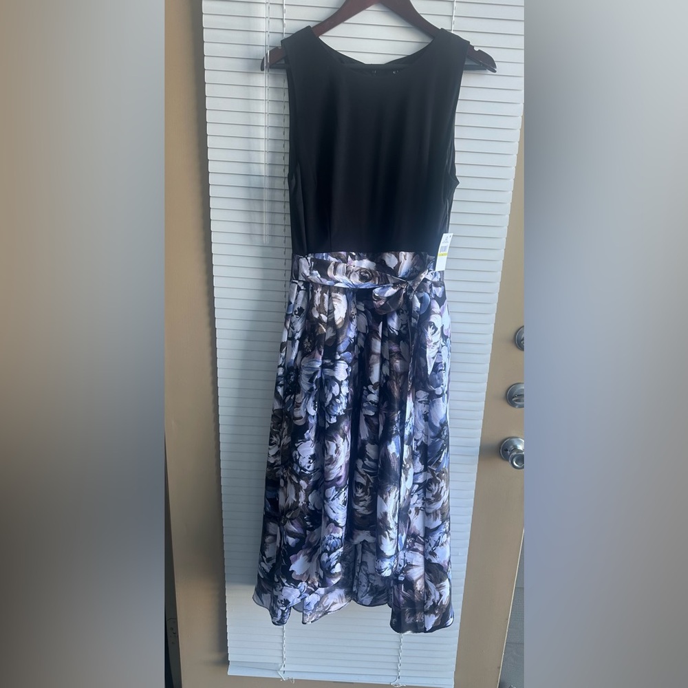 SLNY Multi purple floral dress.